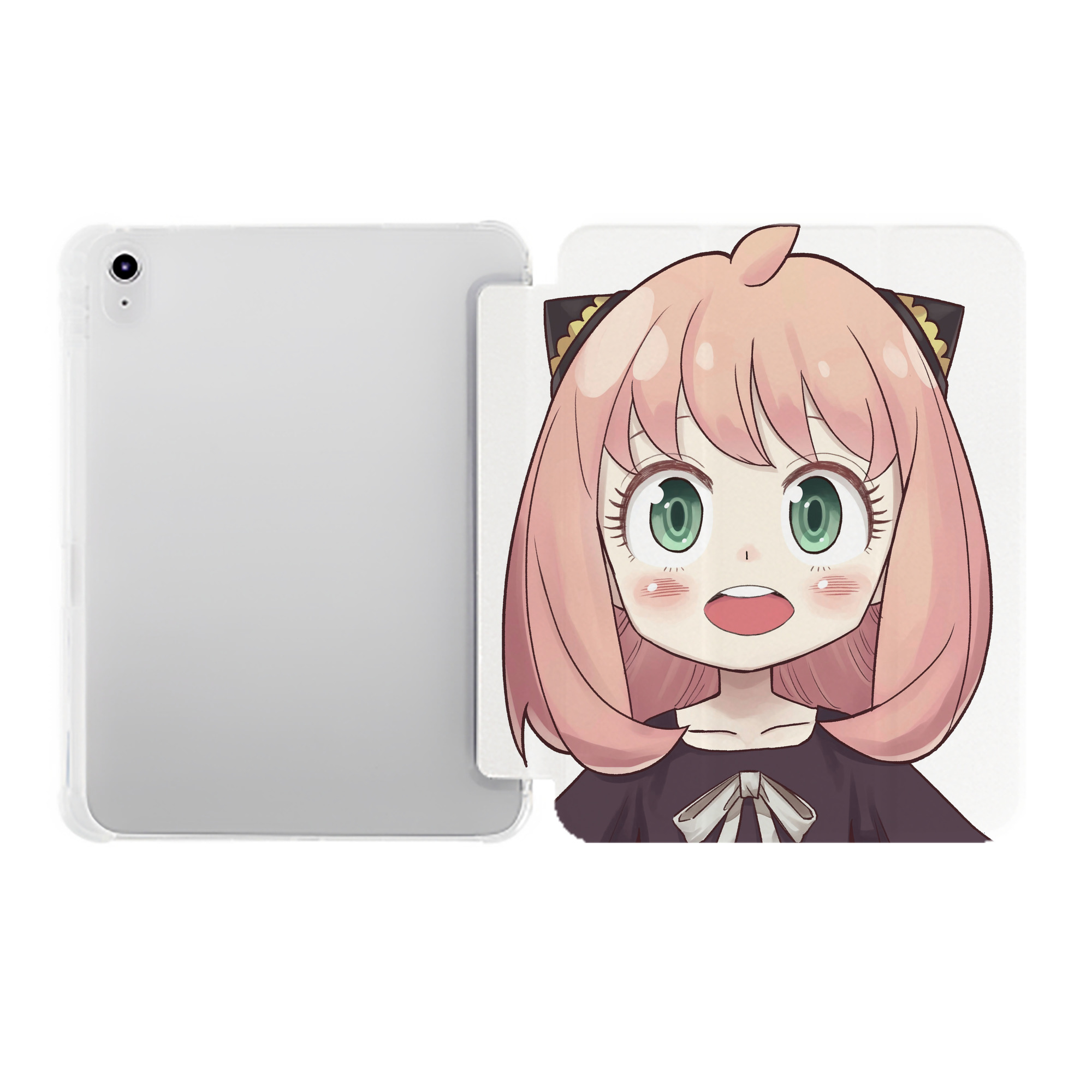 （画像用） SPY×FAMILY间谍家家酒 IPad ケース ペン収納付き 三つ折りスタンド PUレザー×シリコン 対応機種9.5/10.5/10.9インチ